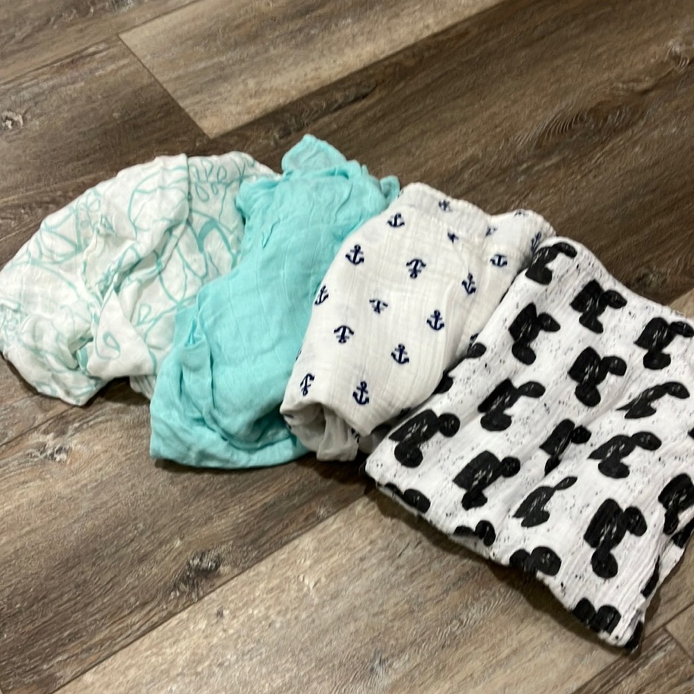 Lot of baby swaddles